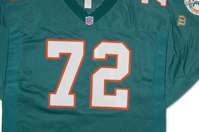 1972 Miami Dolphins Super Bowl Champs Team Signed Wilson Game Jersey Beckett COA - 5