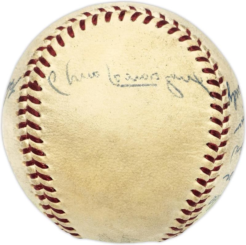 1956 MLB All Stars Auto Harridge AL Baseball 14 Sigs Mickey Mantle Vintage BAS - 6