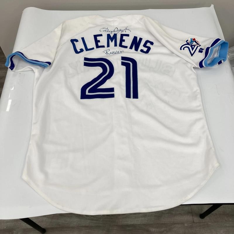 Roger Clemens Signed 1997 Toronto Blue Jays Game Used Jersey JSA COA - 2