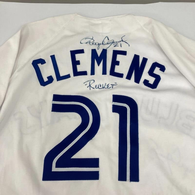 Roger Clemens Signed 1997 Toronto Blue Jays Game Used Jersey JSA COA - 4