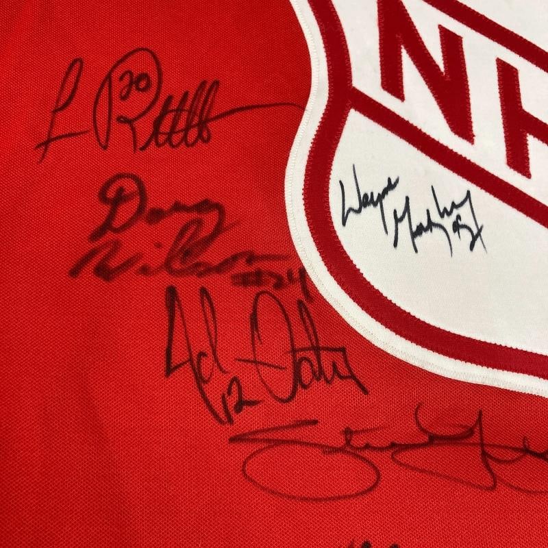 1992 NHL All Star Game Team Signed Authentic Jersey Wayne Gretzky JSA COA - 5
