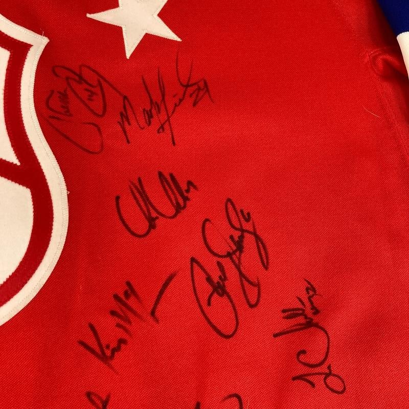 1992 NHL All Star Game Team Signed Authentic Jersey Wayne Gretzky JSA COA - 9