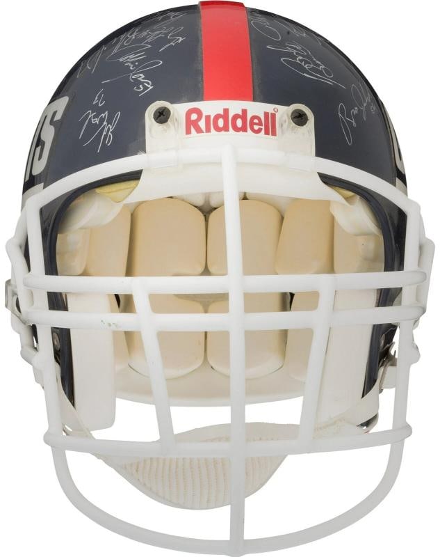 1986 New York Giants Super Bowl Champs Team Signed Full Size Helmet Beckett COA - 2