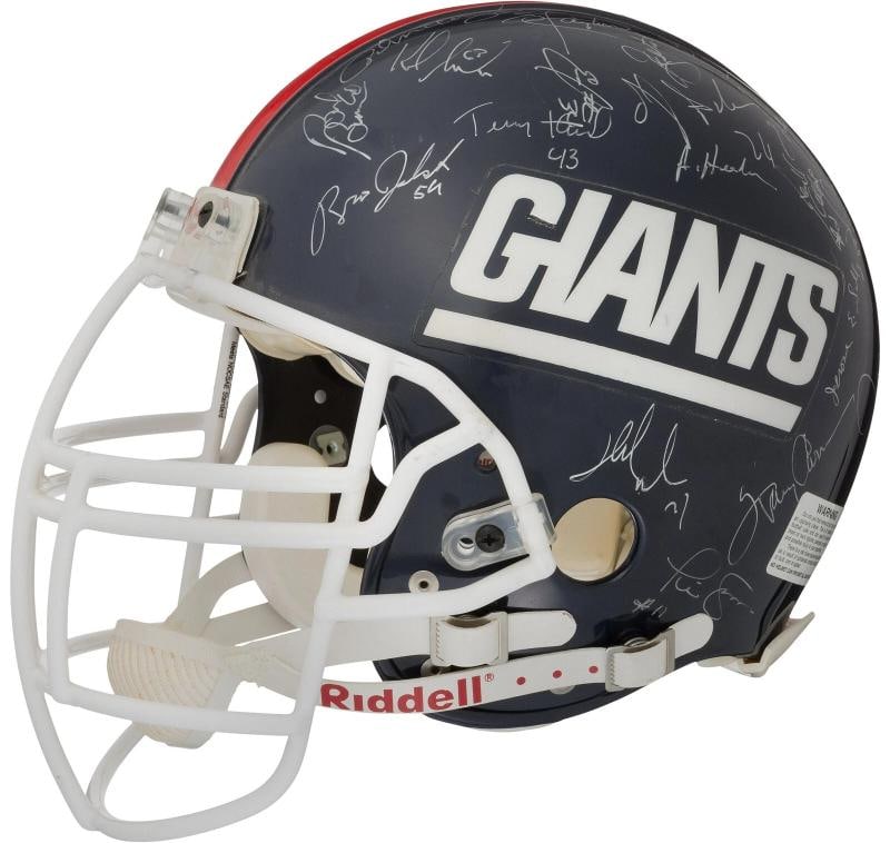 1986 New York Giants Super Bowl Champs Team Signed Full Size Helmet Beckett COA - 3