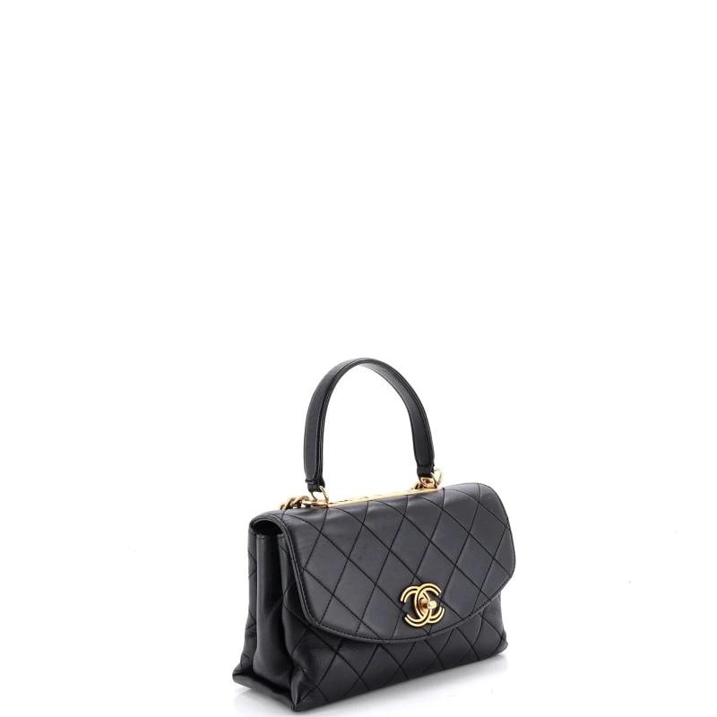 Chanel Trendy Spirit Top Handle Bag Quilted Lambskin Medium - 3