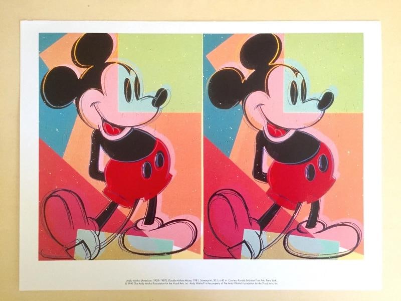ANDY WARHOL FOUNDATION RARE 1995 LITHOGRAPH POP ART PRINT "DOUBLE MICKEY" 1981: Condition: New: A brand-new, unused, unopened, undamaged item (including handmade items). See the seller's listing for full details. ,Size: Medium (up to 36in.),Artist: Andy Warhol,Character: Mickey M