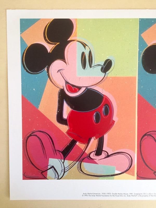 ANDY WARHOL FOUNDATION RARE 1995 LITHOGRAPH POP ART PRINT "DOUBLE MICKEY" 1981 - 2