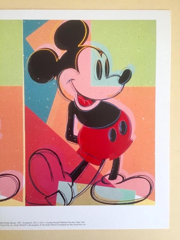ANDY WARHOL FOUNDATION RARE 1995 LITHOGRAPH POP ART PRINT "DOUBLE MICKEY" 1981 - 3