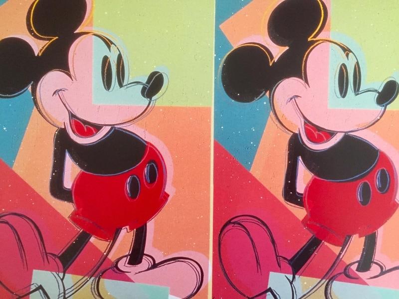 ANDY WARHOL FOUNDATION RARE 1995 LITHOGRAPH POP ART PRINT "DOUBLE MICKEY" 1981 - 4