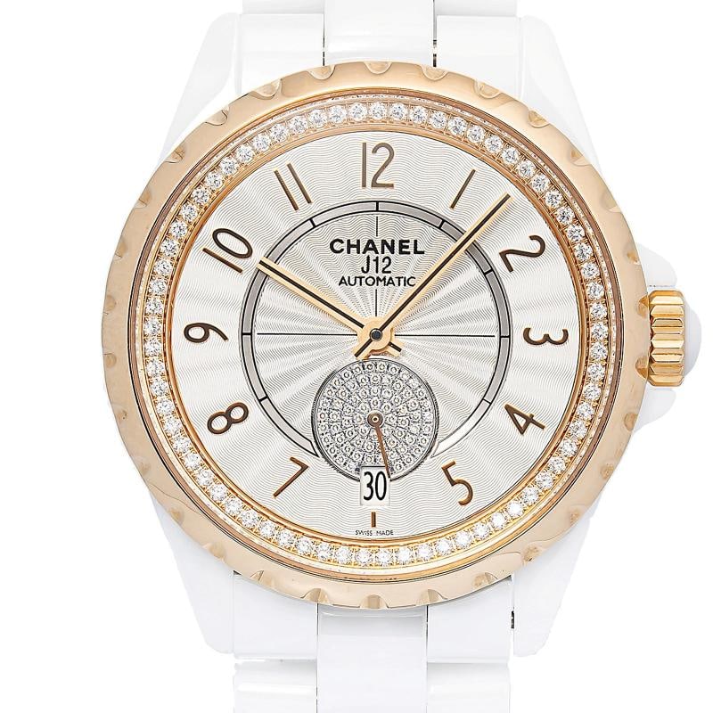 Chanel J12 H3843 Ceramic Rose Gold Factory Diamond Dial & Bezel Auto Watch 36mm - 2