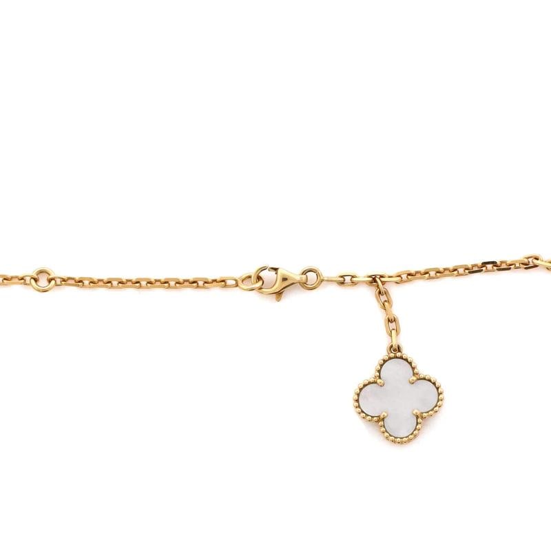 Van Cleef & Arpels Magic Alhambra 6 Motifs Necklace 18K Yellow Gold and Mother - 3
