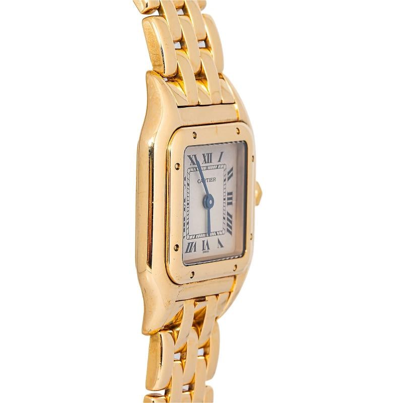 Cartier PanthÃƒÂ¨re W25022B9 Quartz 18k YG Champagne Dial Women Watch 22mm - 4