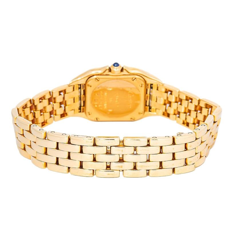 Cartier PanthÃƒÂ¨re W25022B9 Quartz 18k YG Champagne Dial Women Watch 22mm - 5