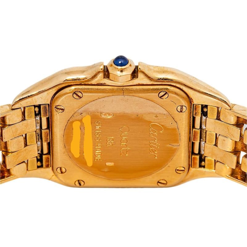 Cartier PanthÃƒÂ¨re W25022B9 Quartz 18k YG Champagne Dial Women Watch 22mm - 6
