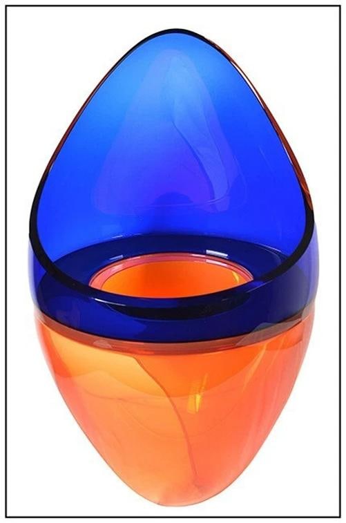 John Kiley Signed Original Hand Blown Art Glass Vase~(26Ã¢â‚¬Â? x 15& - 2