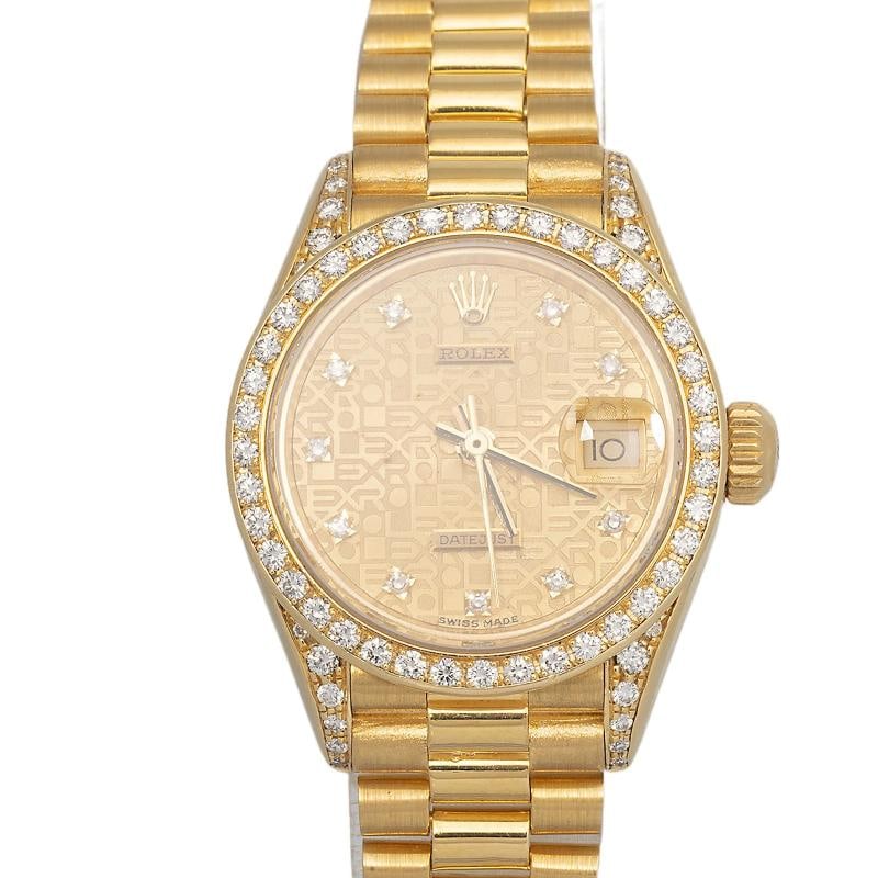 Rolex Datejust 69158 Paper 18K YG Factory Diamond Dial & Bezel Lady's Watch 26mm - 2