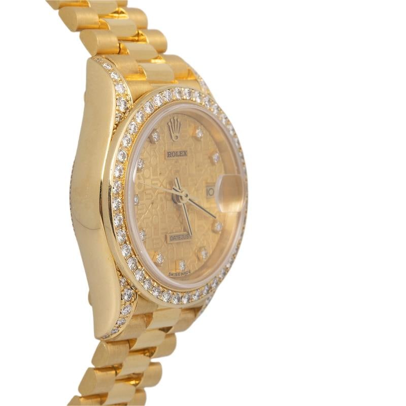 Rolex Datejust 69158 Paper 18K YG Factory Diamond Dial & Bezel Lady's Watch 26mm - 4