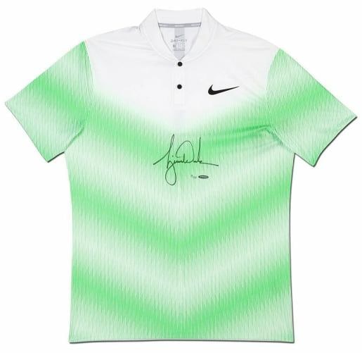 TIGER WOODS Signed Nike Polo Shirt Numbered /25 (Upper Deck): Condition: Used: An item that has been used previously. The item may have some signs of cosmetic wear, but is fully operational and functions as intended. This item may be a floor model or store retur