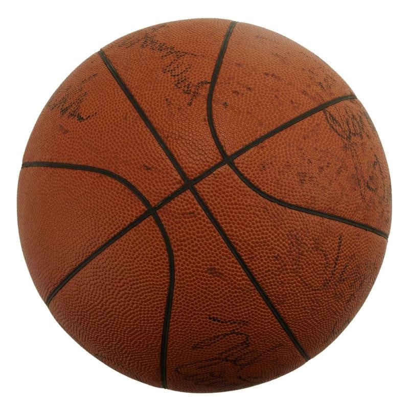 Wilt Chamberlain 1972-1973 Los Angeles Lakers Champs Team Signed Baseball JSA - 7