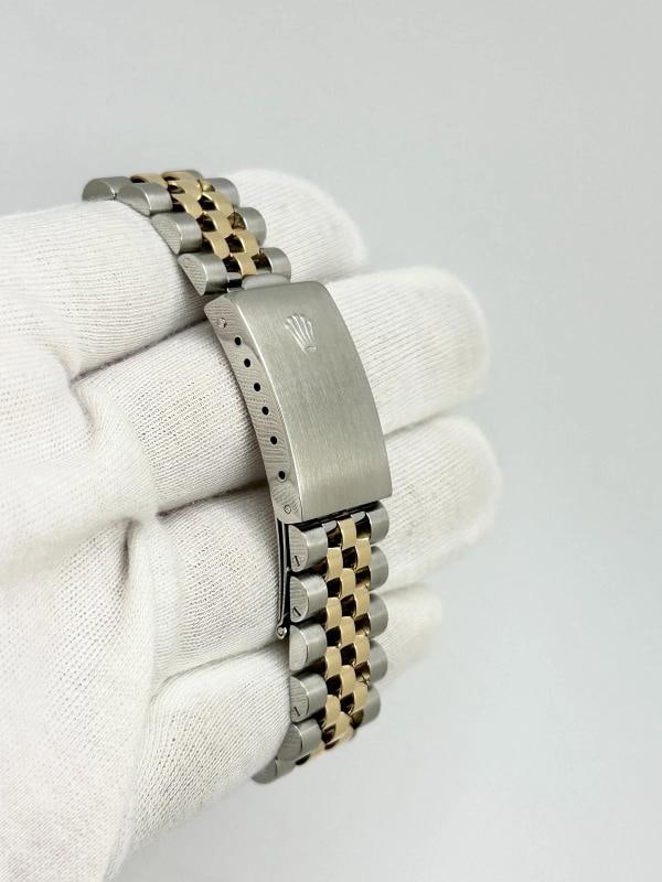 Rolex Date 15053 34mm Silver Dial 18k Yellow Gold Stainless Steel Jubilee - 10