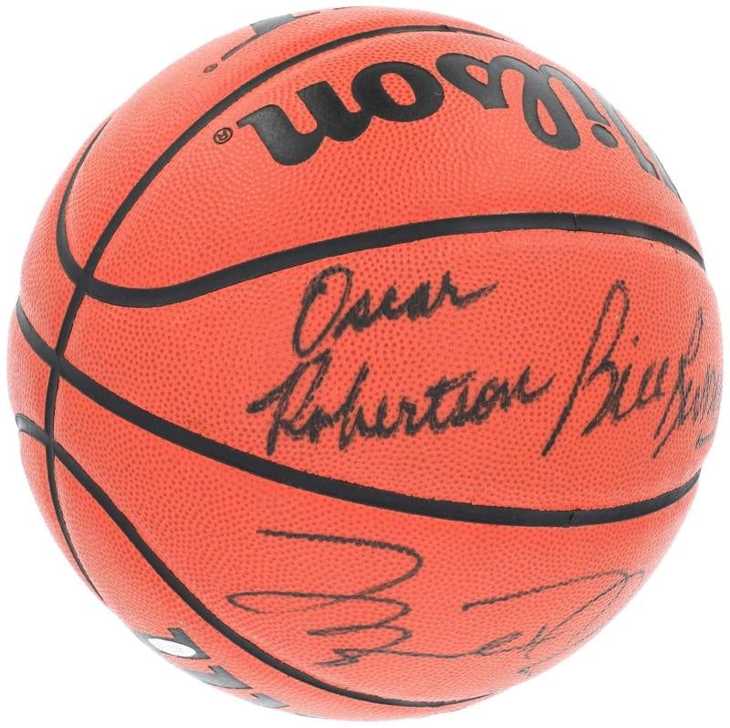 Michael Jordan Bill Russell Magic Johnson Larry Bird Signed Basketball UDA & JSA - 4