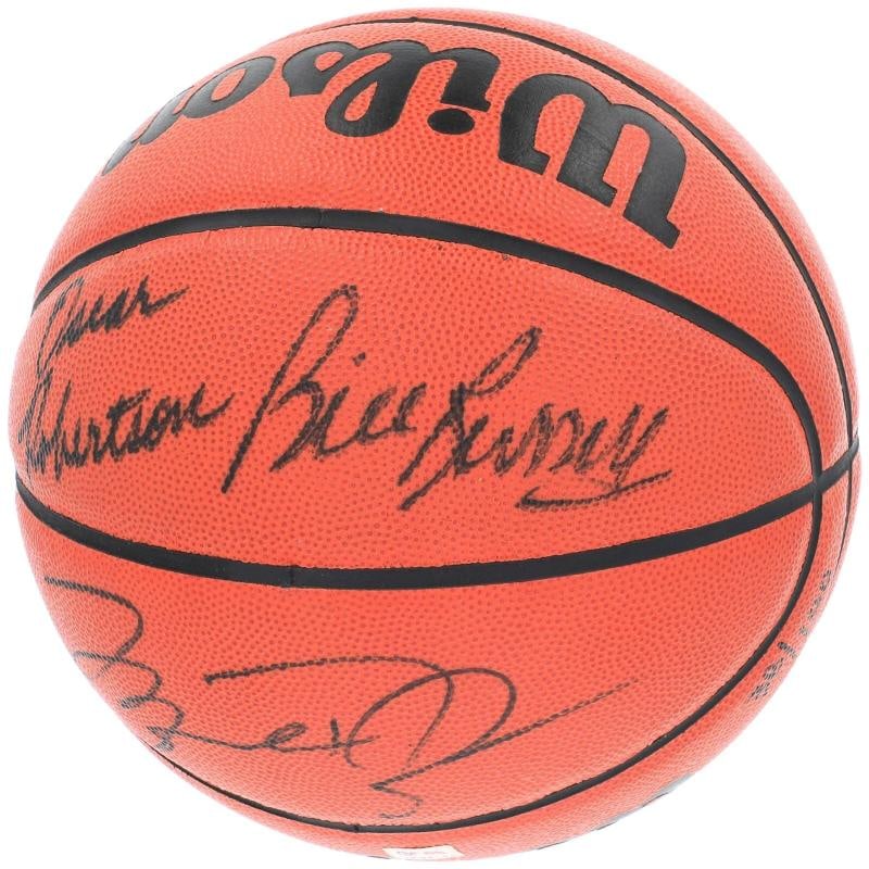 Michael Jordan Bill Russell Magic Johnson Larry Bird Signed Basketball UDA & JSA - 5