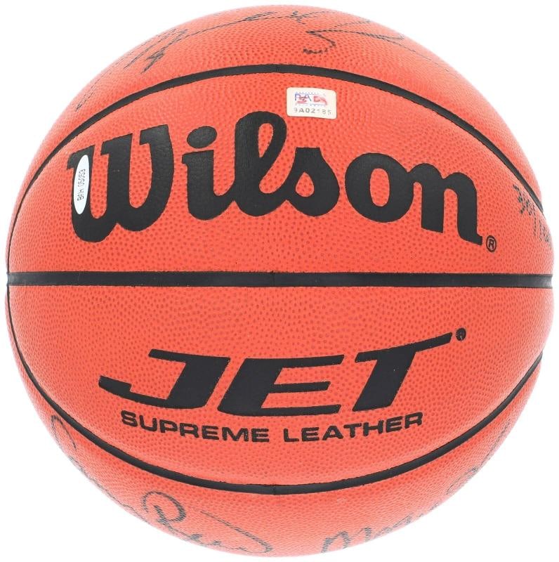 Michael Jordan Bill Russell Magic Johnson Larry Bird Signed Basketball UDA & JSA - 8
