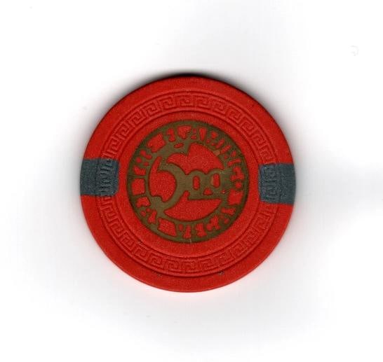 Flamingo Hotel Las Vegas Original 1946 $5 Poker Chip Bugsy Siegel Lansky Mafia - 2