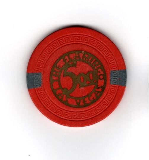 Flamingo Hotel Las Vegas Original 1946 $5 Poker Chip Bugsy Siegel Lansky Mafia - 3