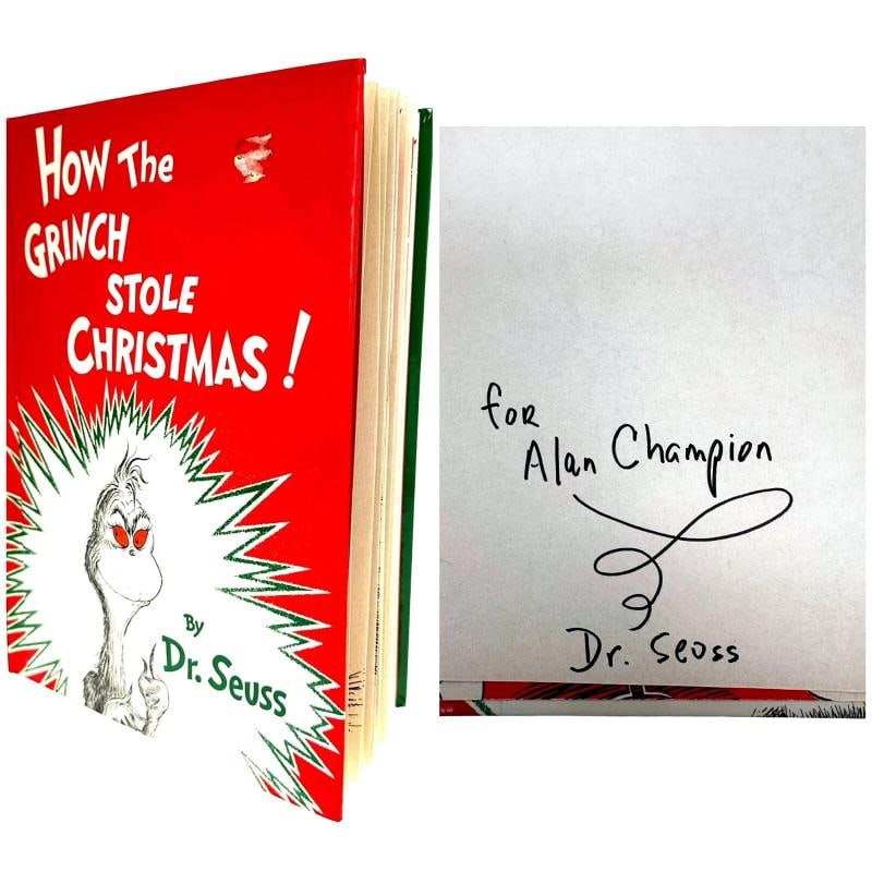 Dr. Seuss Original Signed How the Grinch Stole Christmas Book JSA Theodor Geisel: Country of Origin: United States,Profession: Author,Signed by: Dr Seuss,Signed: Yes,Autograph Authentication: James Spence (JSA),Original/Reproduction: Original