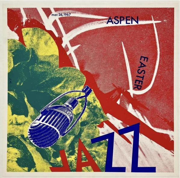 Original Vintage Poster JAMES ROSENQUIST ASPEN EASTER JAZZ '67 Travel Tourism OL (1 of 5)