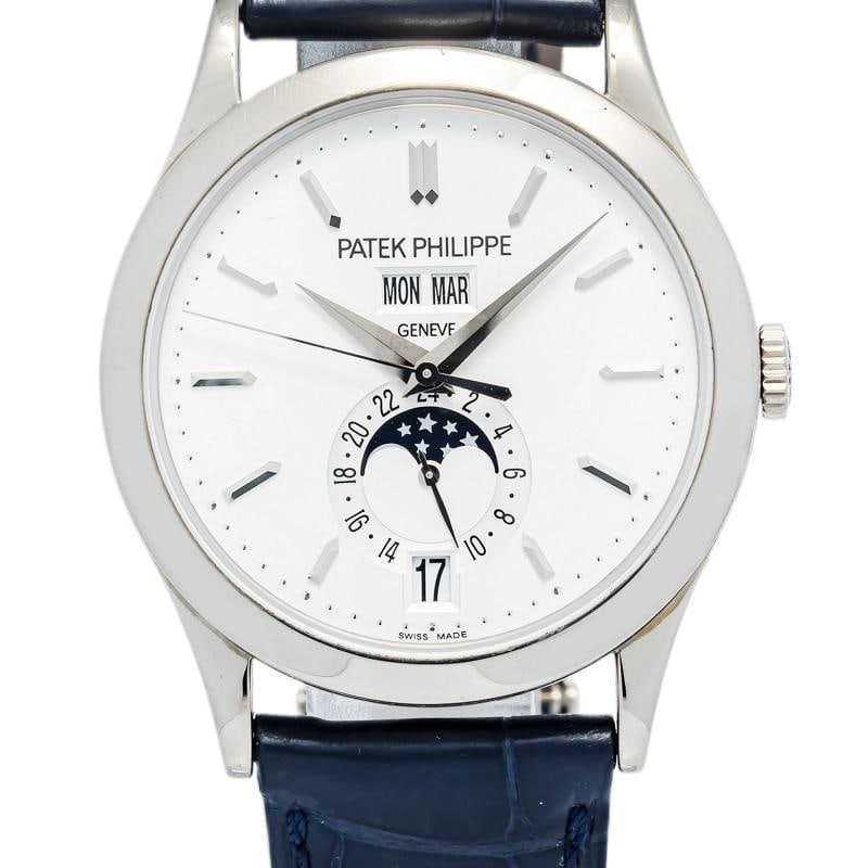 Patek Philippe Annual Cal 5396G-011 PAPERS 2022 18k WG Silver Dial Auto Men 38mm - 2
