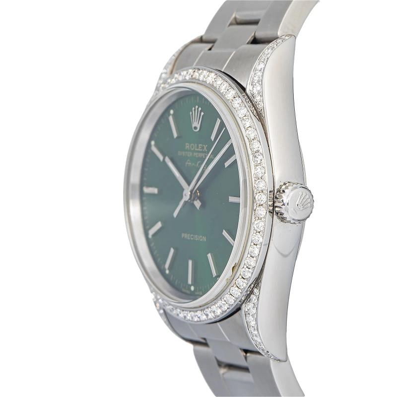Rolex Air-King Precision 14000 Oyster SS Green Dial Auto Men's Watch 34mm - 3