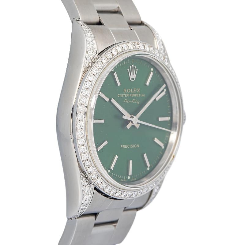 Rolex Air-King Precision 14000 Oyster SS Green Dial Auto Men's Watch 34mm - 4