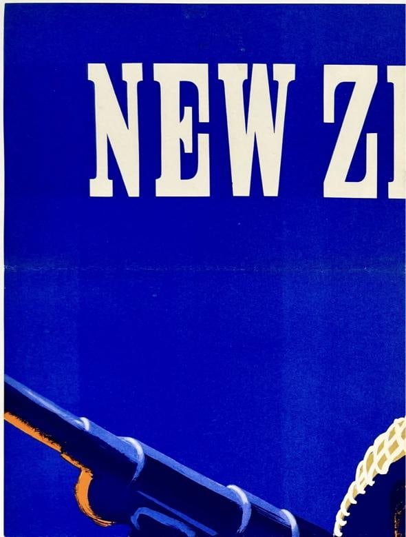 Original Vintage Poster NEW ZEALAND FIGHTS Propaganda World War I WWII LINEN - 2
