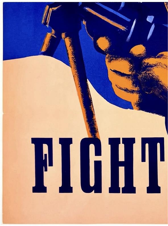 Original Vintage Poster NEW ZEALAND FIGHTS Propaganda World War I WWII LINEN - 4