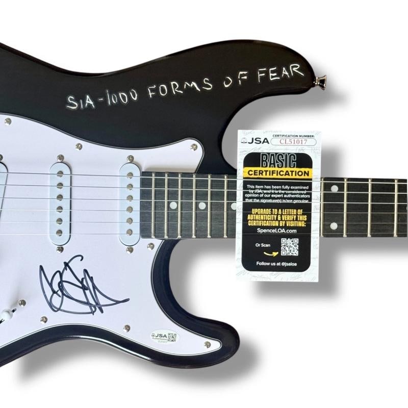Sia Signed Guitar Custom Graphics JSA COA 1000 Forms of Fear Chandelier - 2