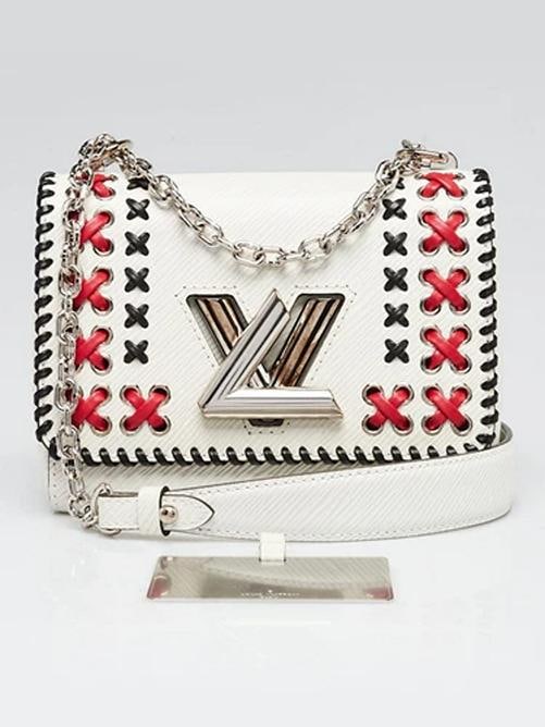 Louis Vuitton White Epi Leather Braided Twist PM Bag - 11