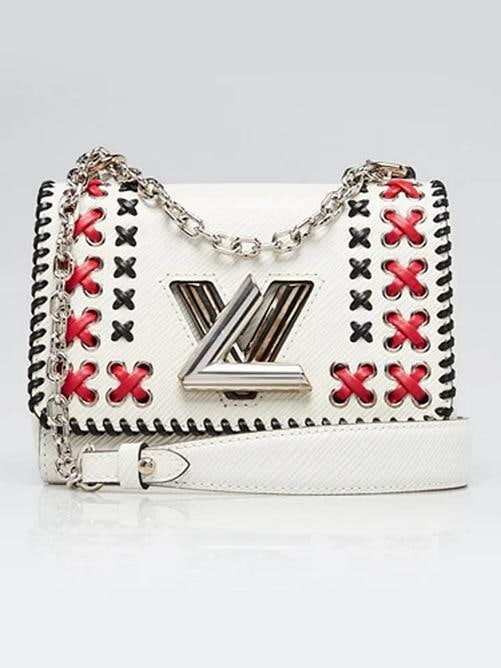 Louis Vuitton White Epi Leather Braided Twist PM Bag: Condition: Pre-owned - Good,Brand: Louis Vuitton,Exterior Material: Leather,Style: Everyday Bags,Exterior Color: White,Department: Women Description This effortlessly cool bag from Louis Vuitton is