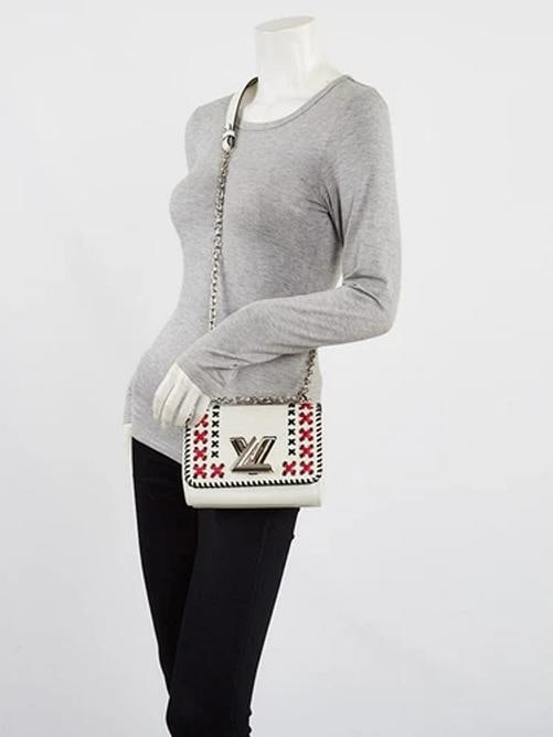 Louis Vuitton White Epi Leather Braided Twist PM Bag - 2