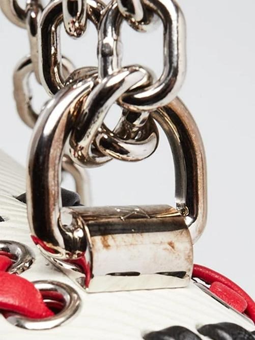 Louis Vuitton White Epi Leather Braided Twist PM Bag - 5