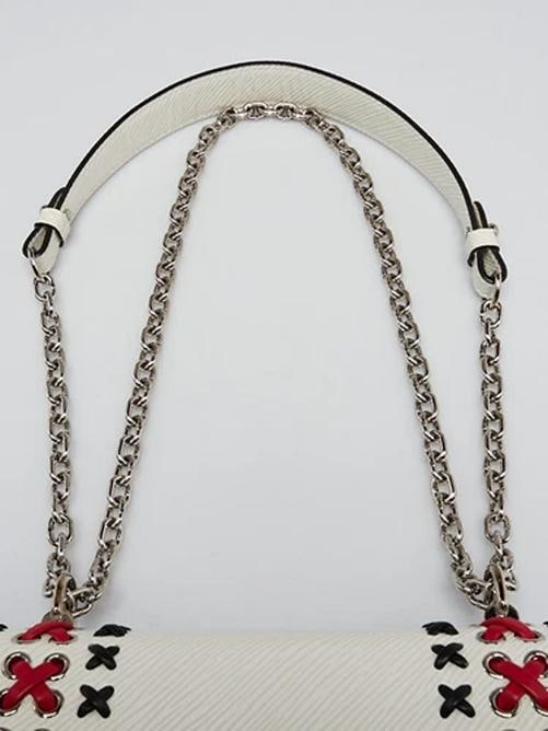Louis Vuitton White Epi Leather Braided Twist PM Bag - 7