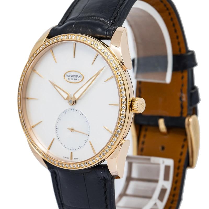 Parmigiani Fleurier Tonda 1950 SERVICED 18K Rose Factory Diamond MOP Dial 39mm - 3