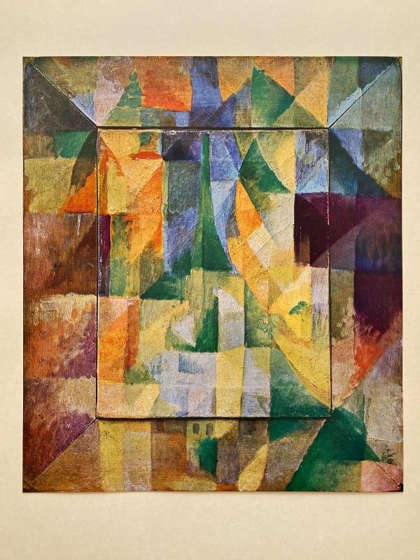 ROBERT DELAUNAY RARE 1953 CUBISM LITHOGRAPH PRINT " SIMULTANEOUS WINDOWS " 1911 - 2