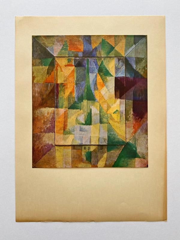 ROBERT DELAUNAY RARE 1953 CUBISM LITHOGRAPH PRINT " SIMULTANEOUS WINDOWS " 1911 - 3