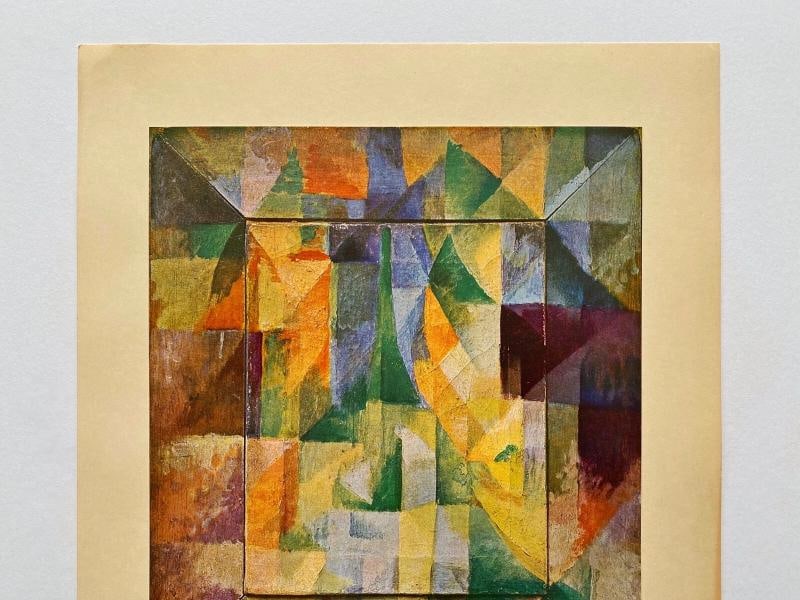 ROBERT DELAUNAY RARE 1953 CUBISM LITHOGRAPH PRINT " SIMULTANEOUS WINDOWS " 1911 - 4