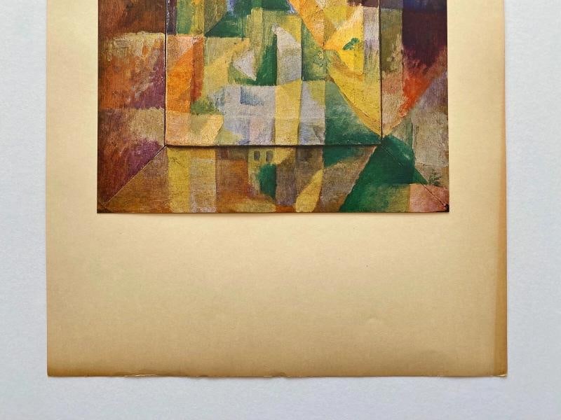 ROBERT DELAUNAY RARE 1953 CUBISM LITHOGRAPH PRINT " SIMULTANEOUS WINDOWS " 1911 - 5