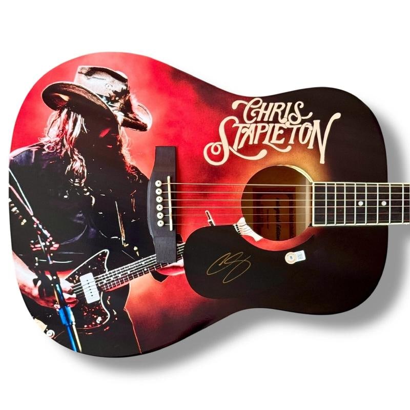 Chris Stapleton Signed Guitar Custom Graphics Beckett COA Tennessee Whiskey: Industry: Music,Autograph Authentication: Beckett,Original/Reproduction: Original,Signed: Yes,Country of Origin: United States