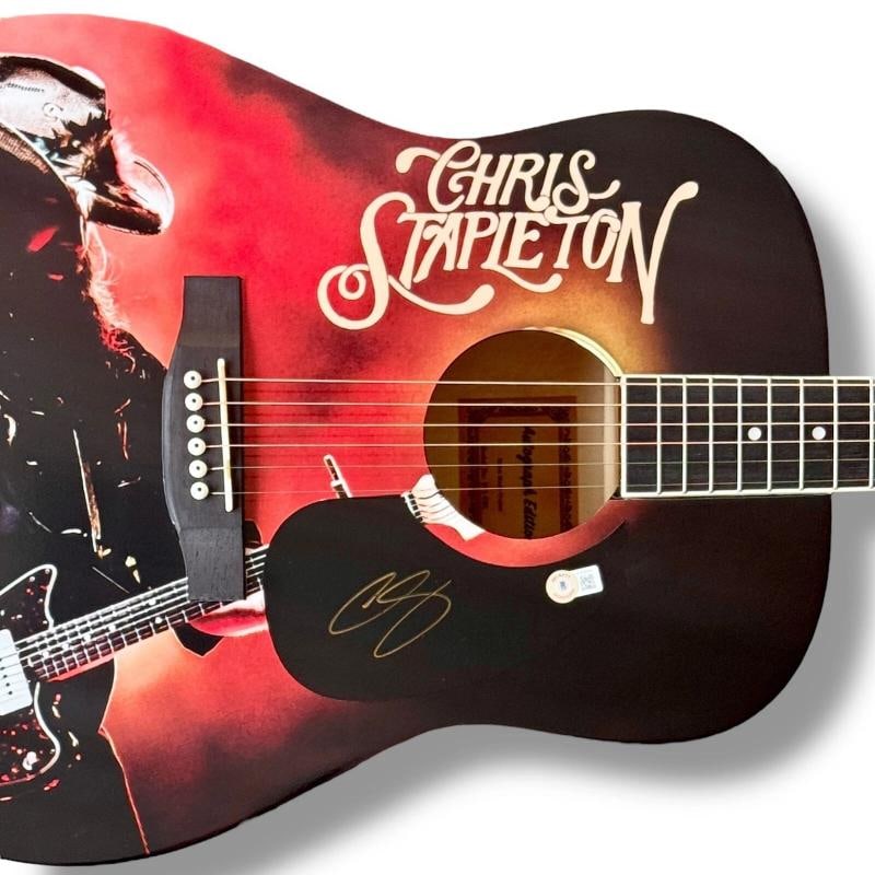 Chris Stapleton Signed Guitar Custom Graphics Beckett COA Tennessee Whiskey - 2