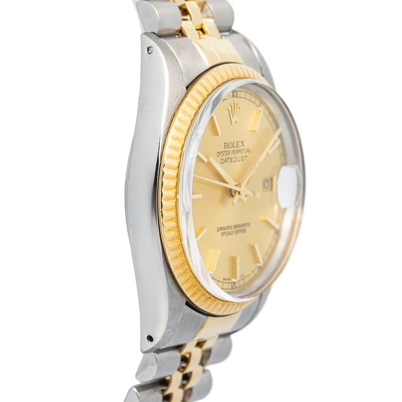 Rolex Datejust 16013 2011 Paper 18k YG Two Tone Champagne Dial Auto Men 36mm - 4